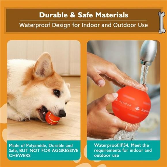 Interactive Dog Toys Dog Ball,[2023 Newly Upgraded] Durable Motion Activated - Picture 4 of 7